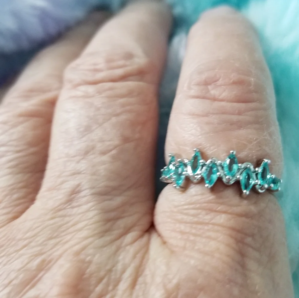 AQUAMARINE RING - Picture 1 of 6